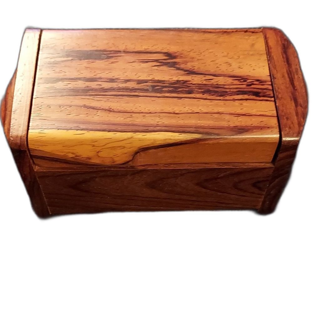 Handcrafted handmade wooden jewelry box hinged lid trinket box gift box